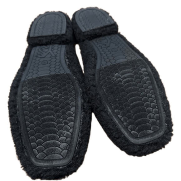 Yosi Samra Jessy Faux Shearling Mule Black Fuzzy Slippers - Picture 4 of 14